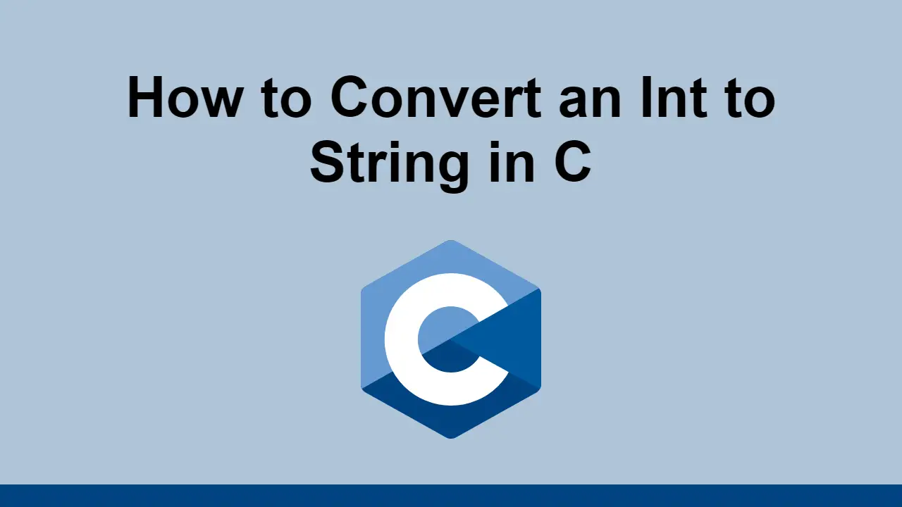 Learn how to convert an int to a string in C using the sprintf function.